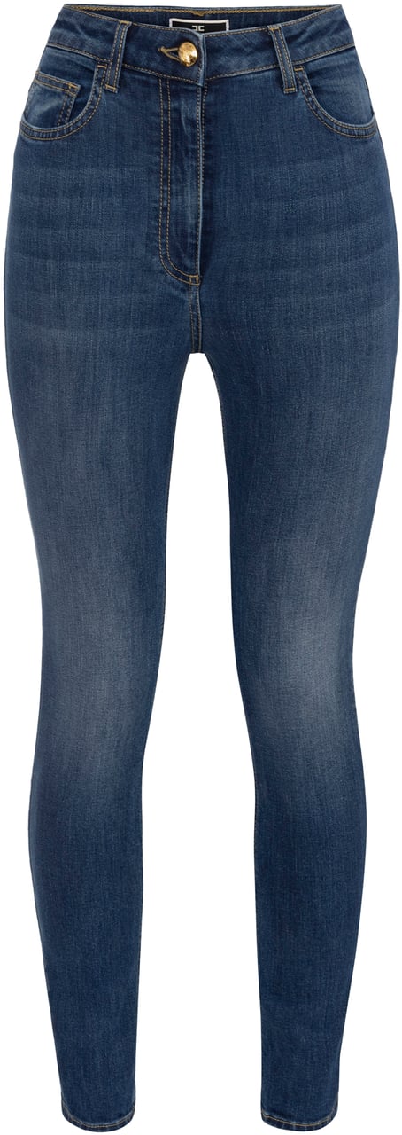 Elisabetta Franchi Jeans Blue Denim Blauw