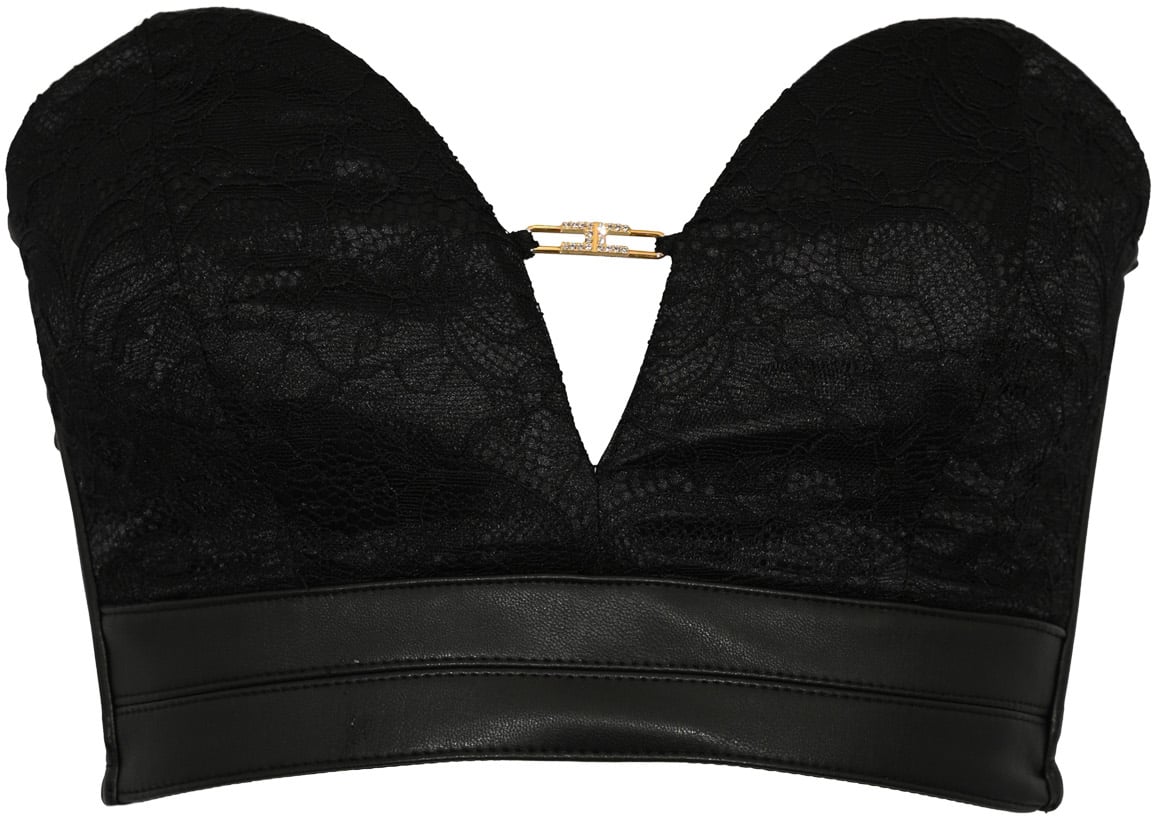 Elisabetta Franchi Top Black Zwart