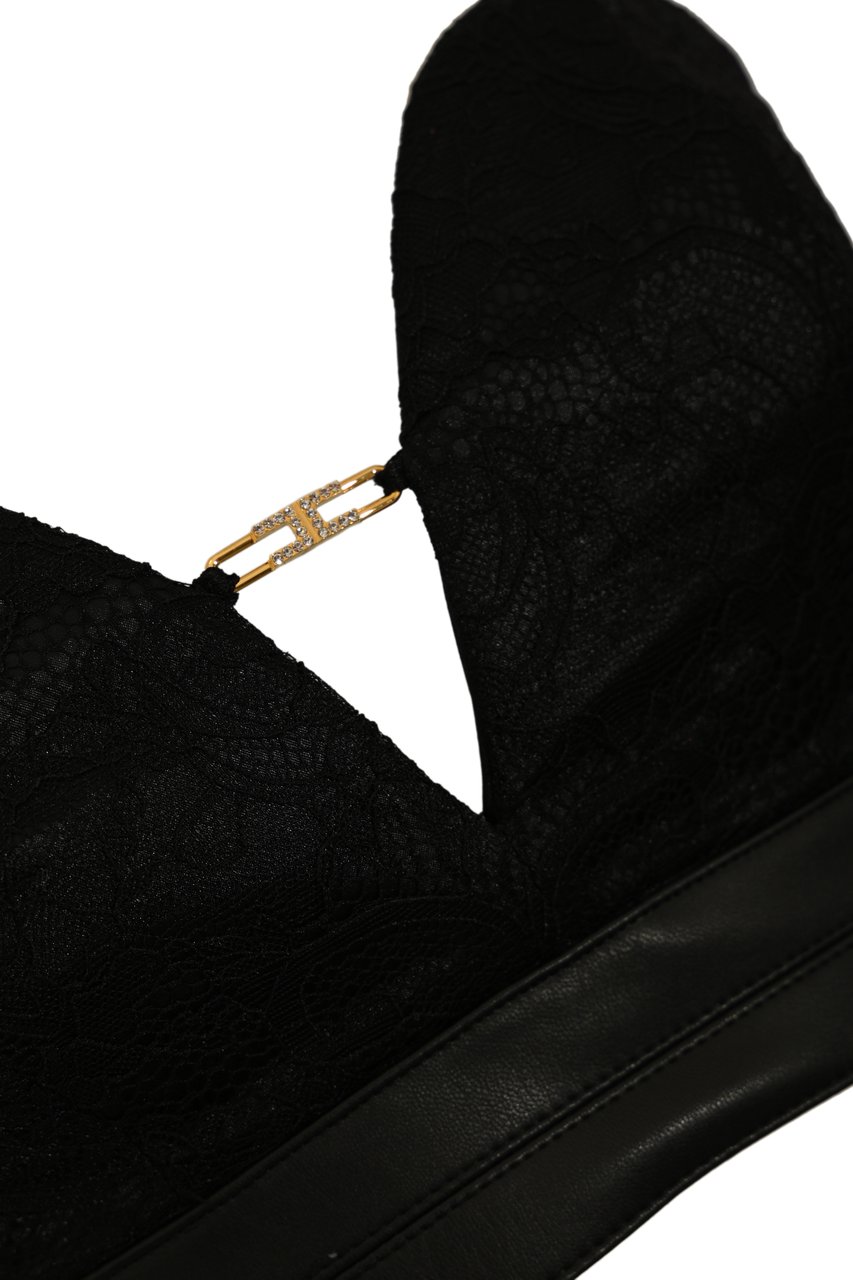 Elisabetta Franchi Top Black Zwart