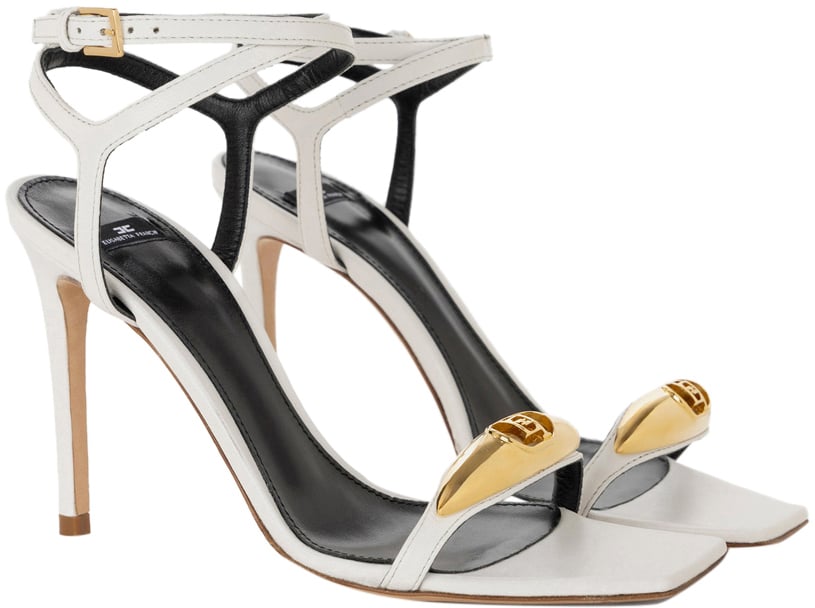 Elisabetta Franchi Sandals Ivory Wit