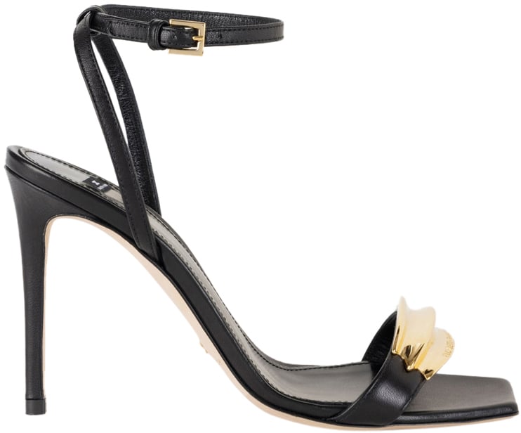 Elisabetta Franchi Sandals Black Zwart