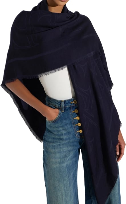 Elisabetta Franchi Scarfs Blu Navy