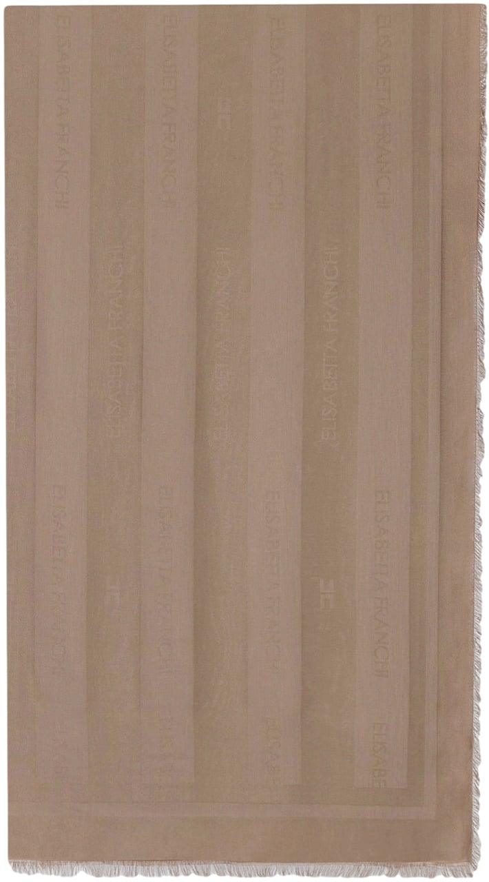 Elisabetta Franchi Foulard with logo lettering Bruin