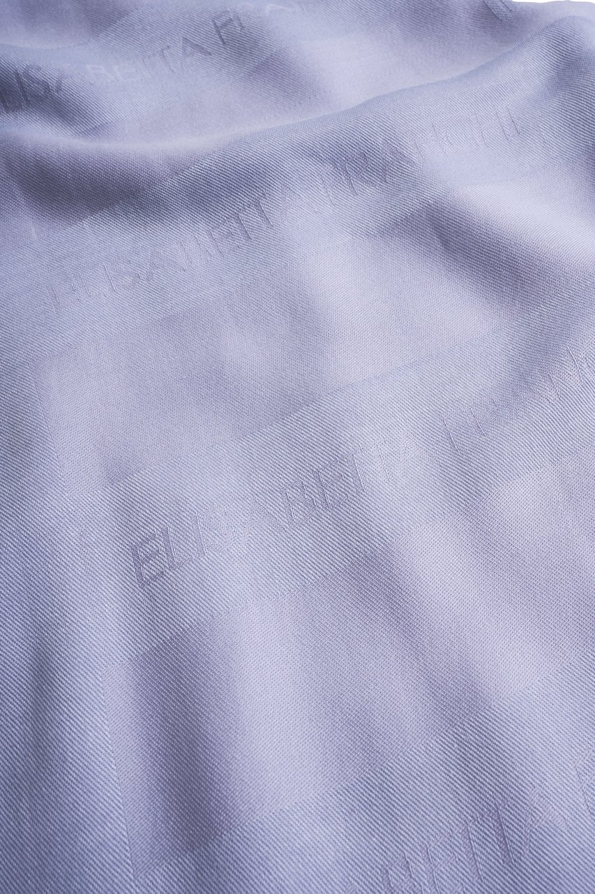 Elisabetta Franchi Foulard with logo lettering Paars