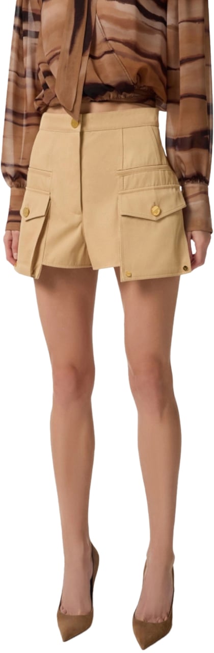Elisabetta Franchi Shorts Camel Beige