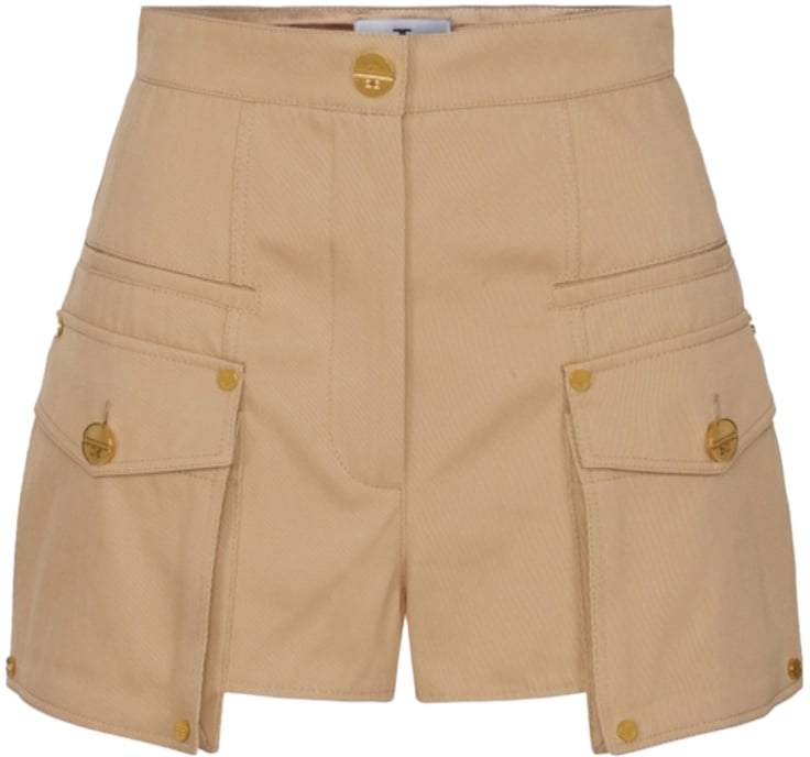 Elisabetta Franchi Shorts Camel Beige