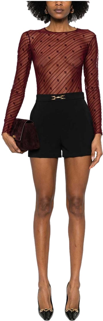 Elisabetta Franchi Trousers Black Zwart