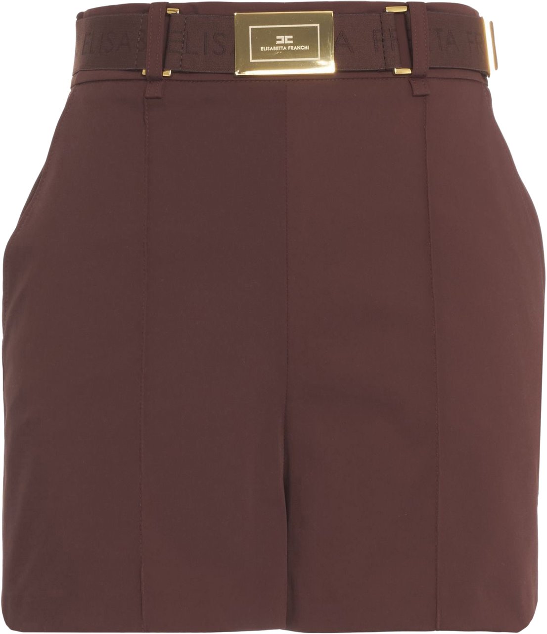 Elisabetta Franchi Shorts with logo belt Bruin