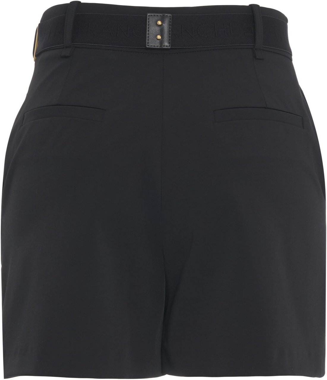 Elisabetta Franchi Shorts with logo belt Zwart