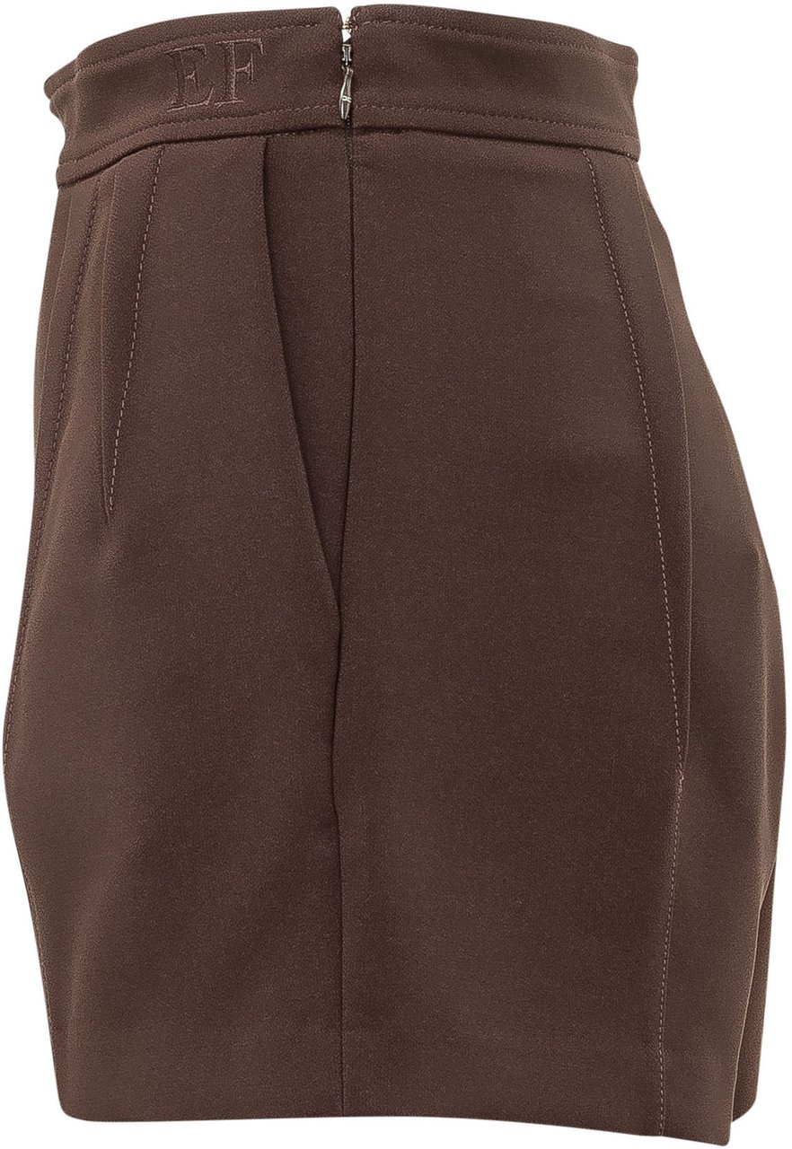 Elisabetta Franchi Shorts Sartoriali con Pieghe Bruin