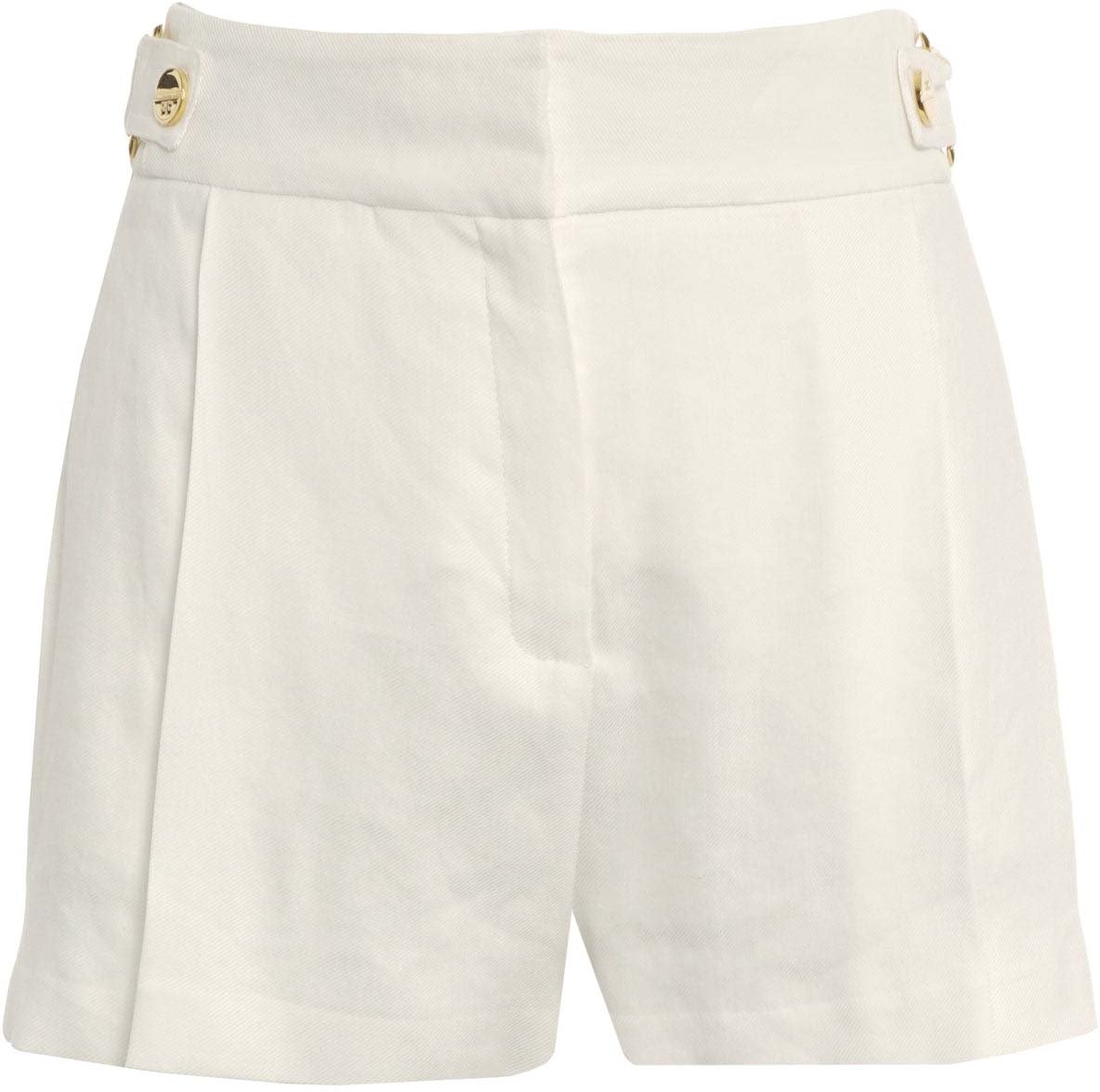 Elisabetta Franchi Linen blend shorts Wit
