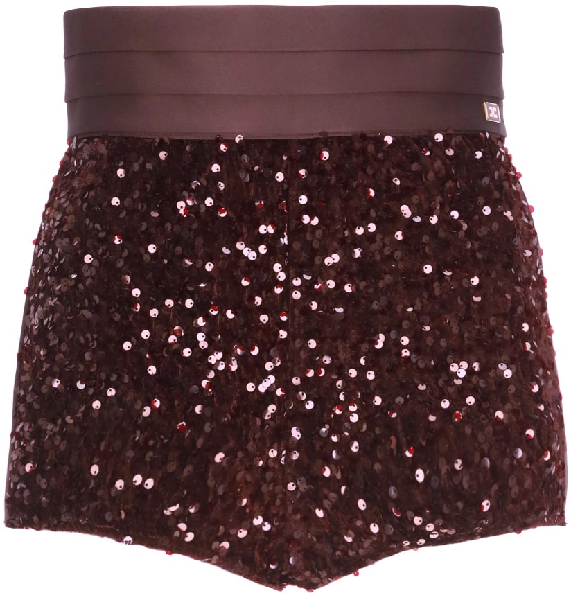 Elisabetta Franchi Shorts Bordeaux Rood