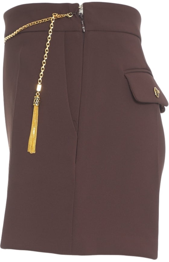Elisabetta Franchi Shorts with chain detail Bruin