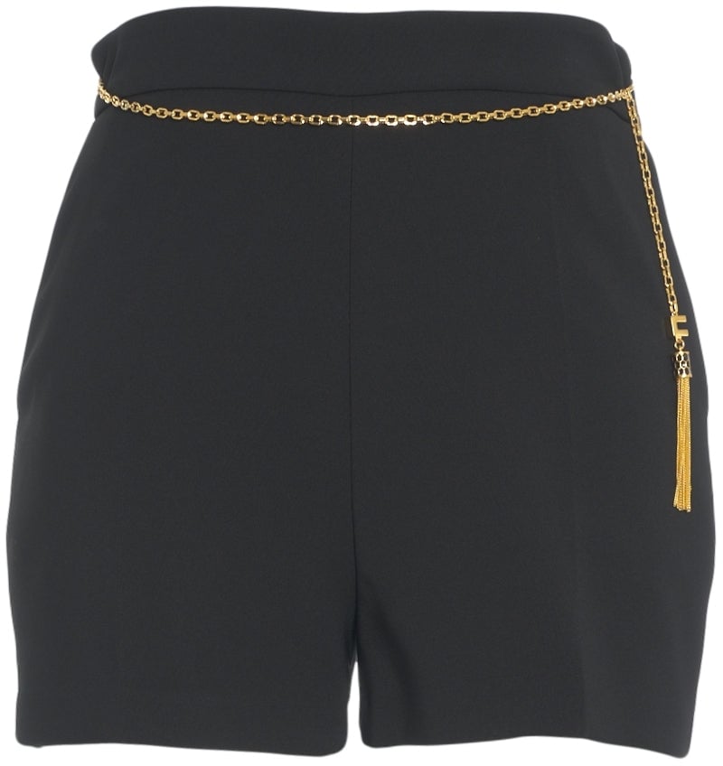 Elisabetta Franchi Shorts with chain detail Zwart