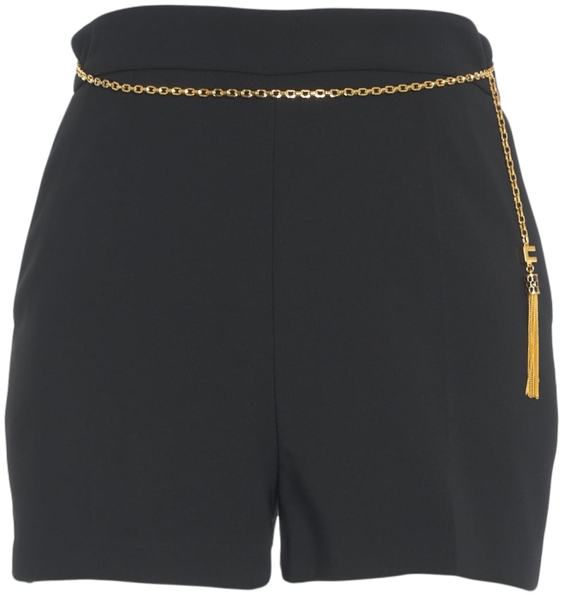 Elisabetta Franchi Shorts con dettaglio catena Zwart