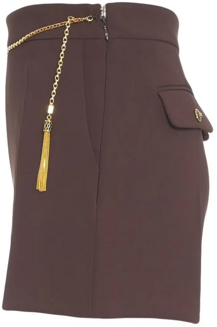 Elisabetta Franchi Shorts Coffee Bruin