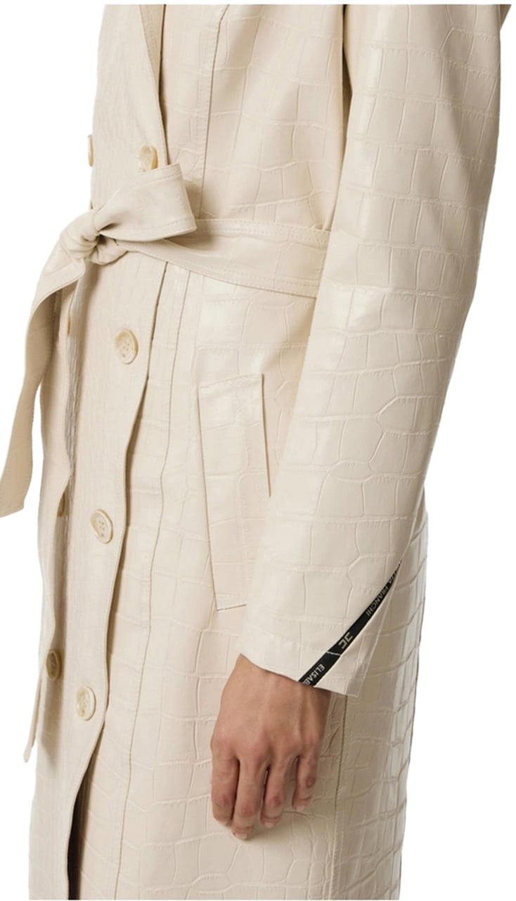 Elisabetta Franchi Coats White Wit