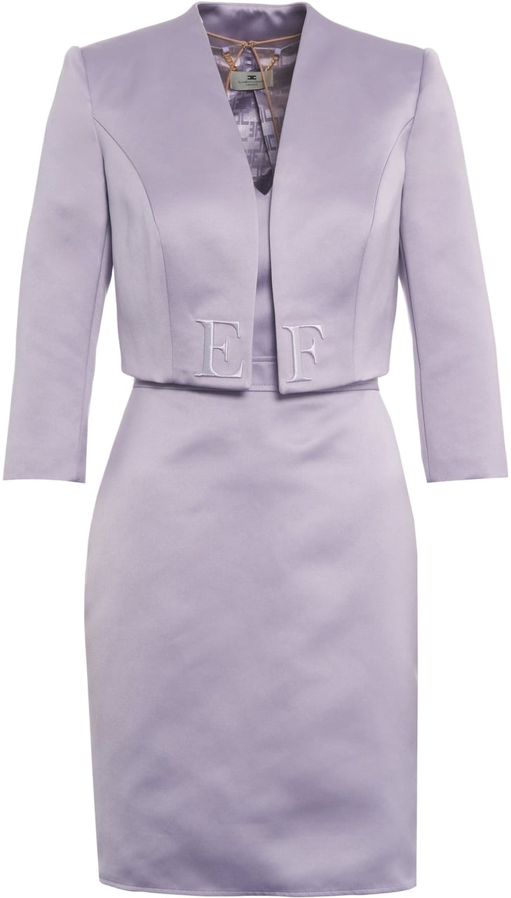 Elisabetta Franchi Midi dress with jacket Paars