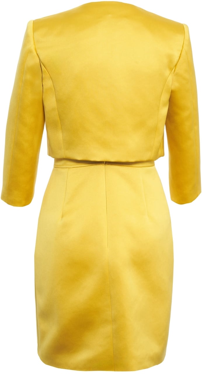 Elisabetta Franchi Midi dress with jacket Geel