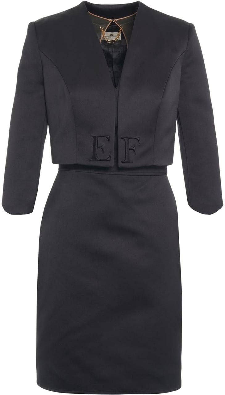Elisabetta Franchi Midi dress with jacket Zwart