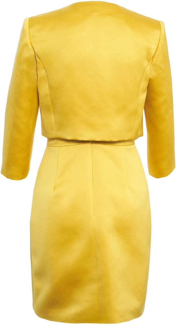 Elisabetta Franchi Midi dress with jacket Geel