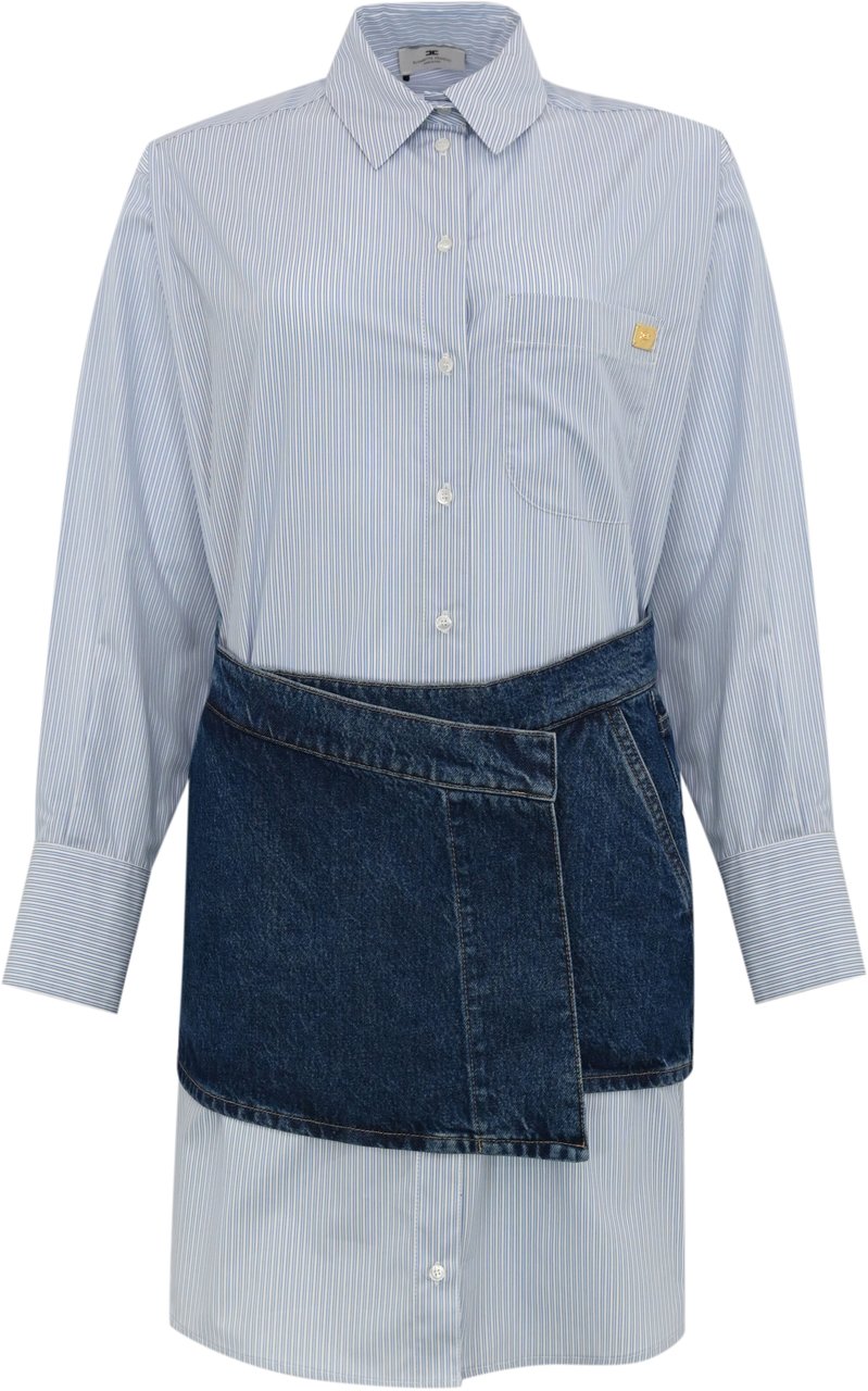 Elisabetta Franchi Dresses Oxfordblue Denim Blauw
