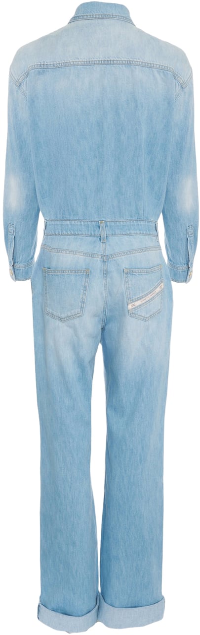 Elisabetta Franchi Denim jumpsuit Blauw
