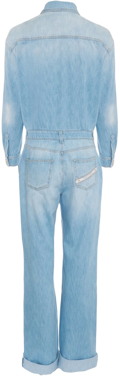 Elisabetta Franchi Denim jumpsuit Blauw
