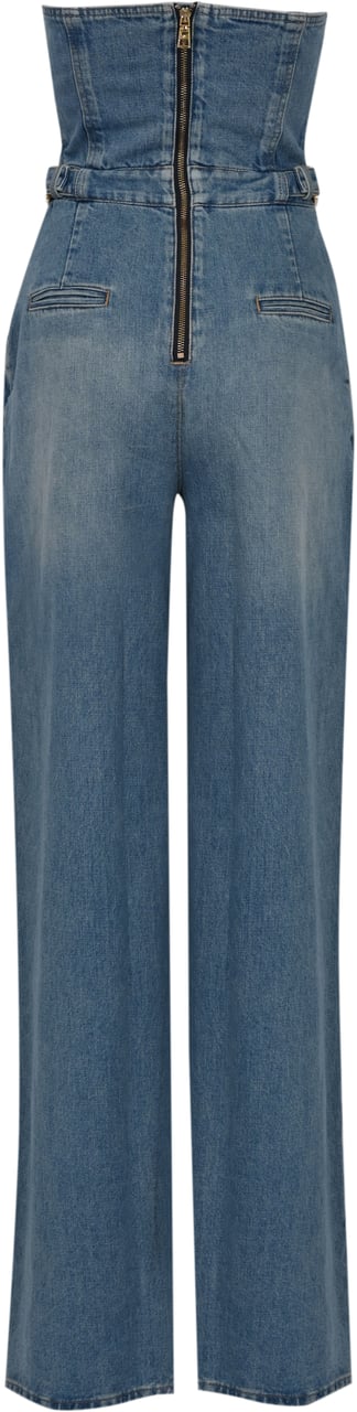 Elisabetta Franchi Trousers Blue Vintage Blauw
