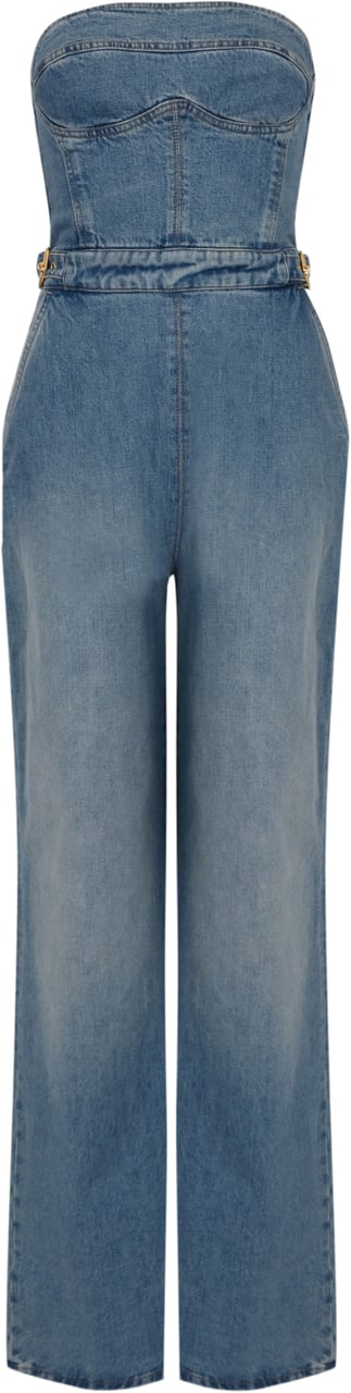 Elisabetta Franchi Trousers Blue Vintage Blauw