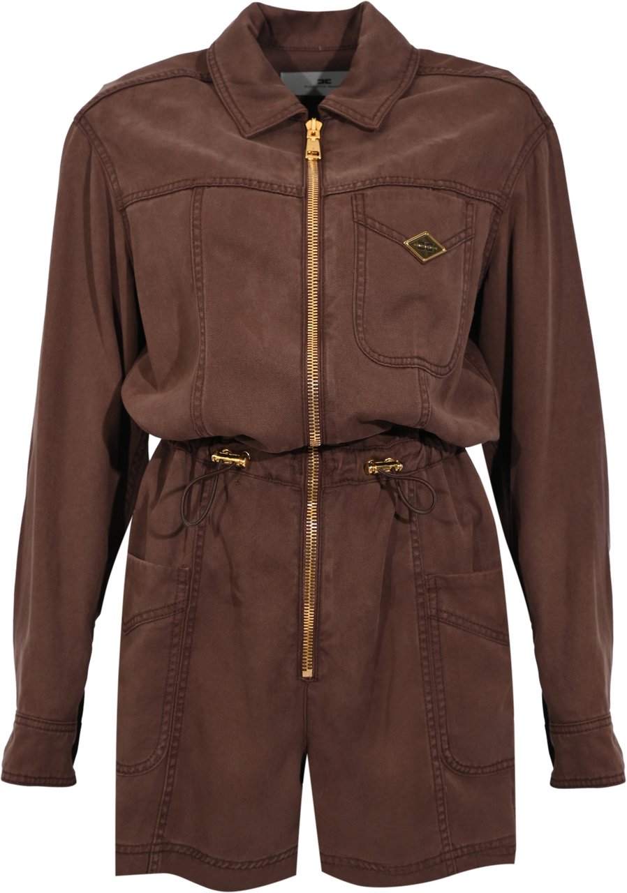 Elisabetta Franchi Trousers Brown Bruin