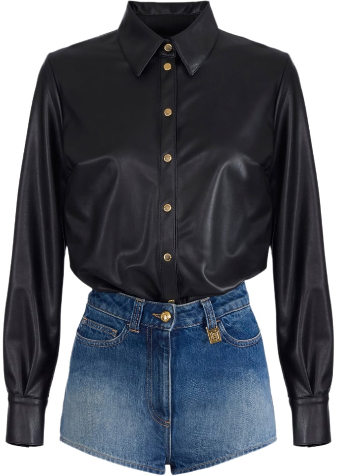 Elisabetta Franchi Trousers Neroblue Denim Navy