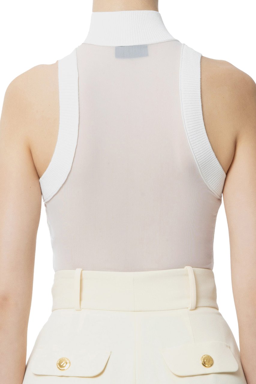 Elisabetta Franchi Top Ivory Wit