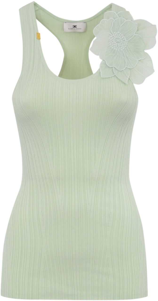Elisabetta Franchi Top Mint Green Groen