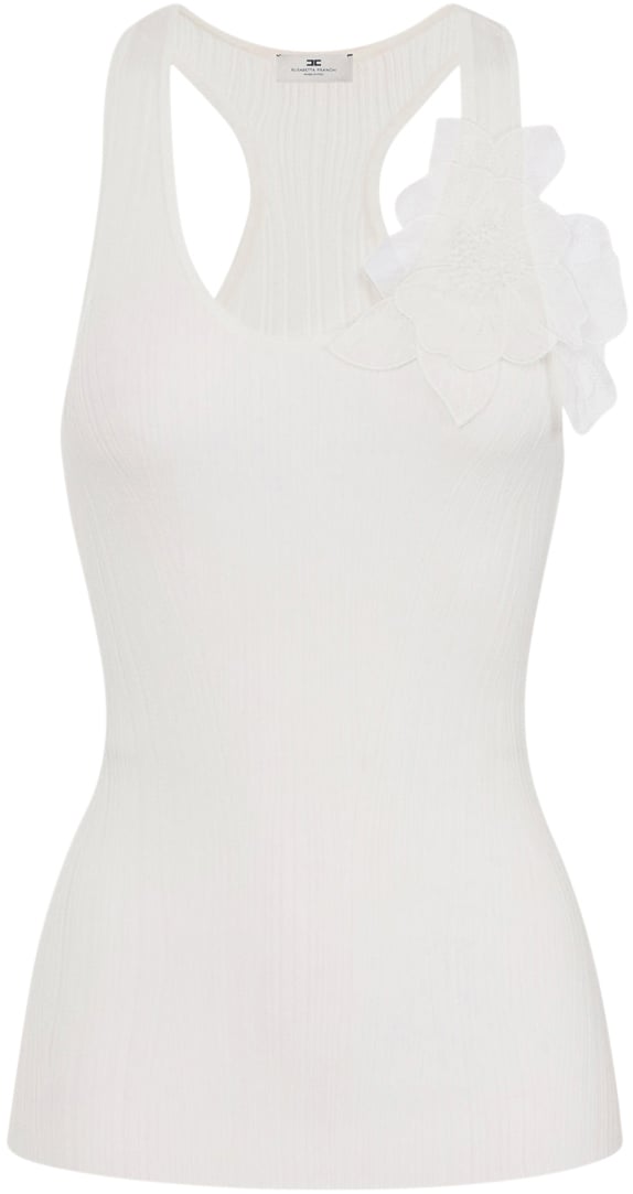 Elisabetta Franchi Top Ivory Wit