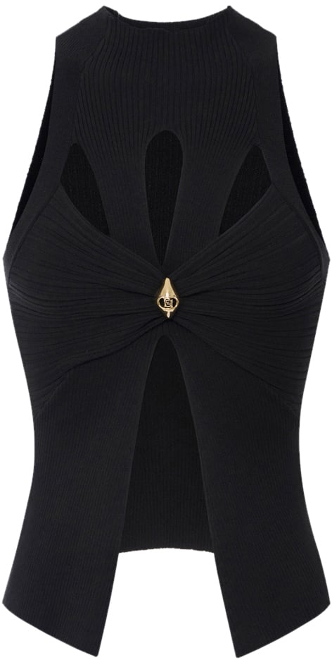 Elisabetta Franchi Top Black Zwart