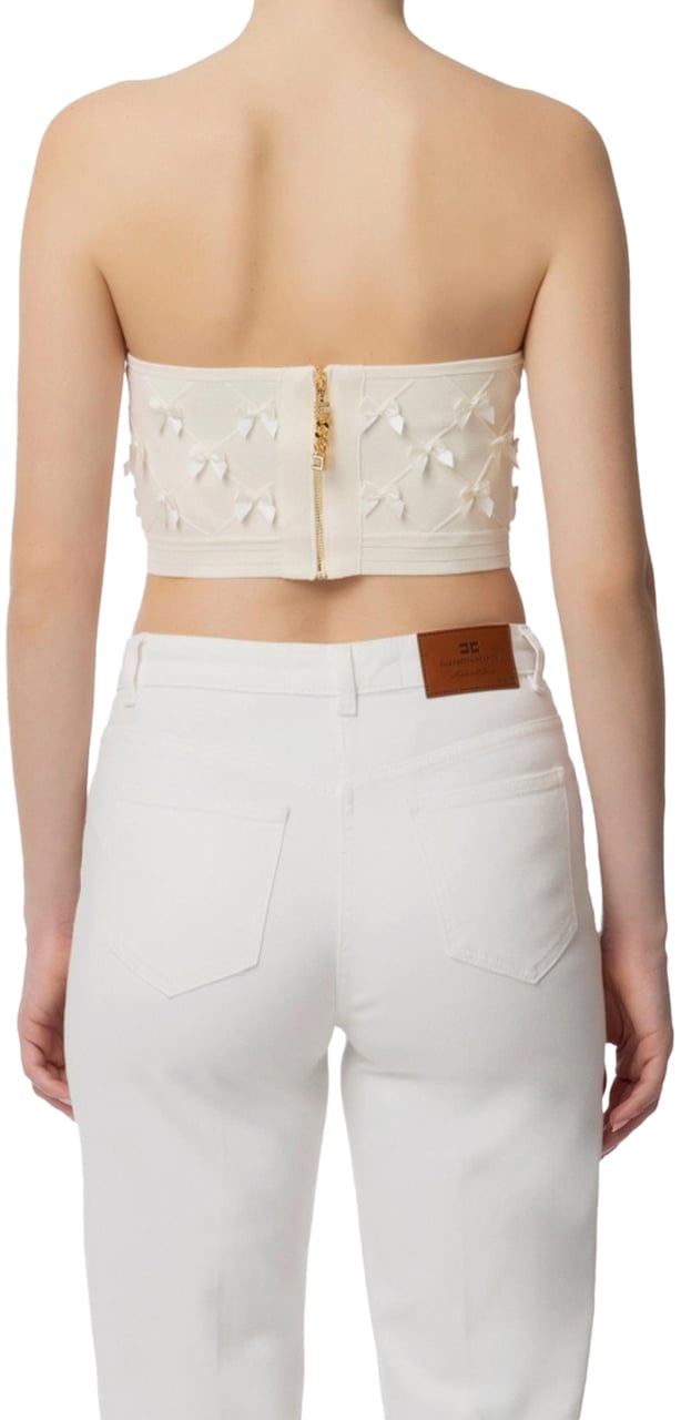 Elisabetta Franchi Top Burro Beige