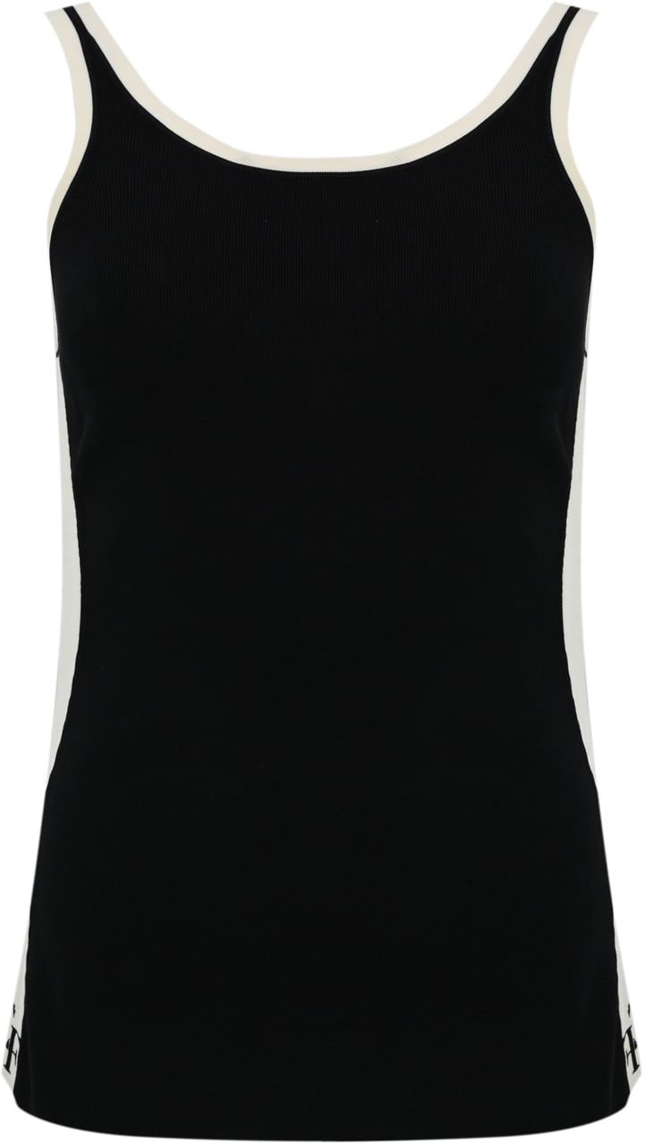 Elisabetta Franchi Top Neromilk Wit