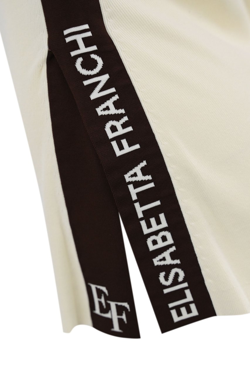 Elisabetta Franchi Top Milkcoffee Wit