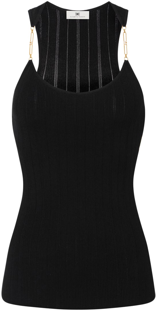 Elisabetta Franchi Top Black Zwart