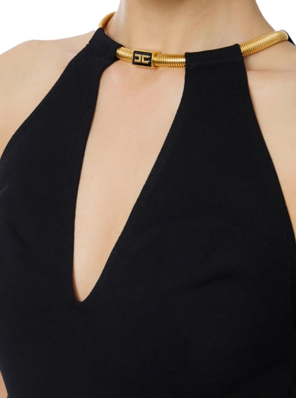 Elisabetta Franchi Top Black Zwart