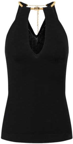 Elisabetta Franchi Top Black Zwart