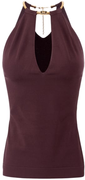 Elisabetta Franchi Top Merlot Rood