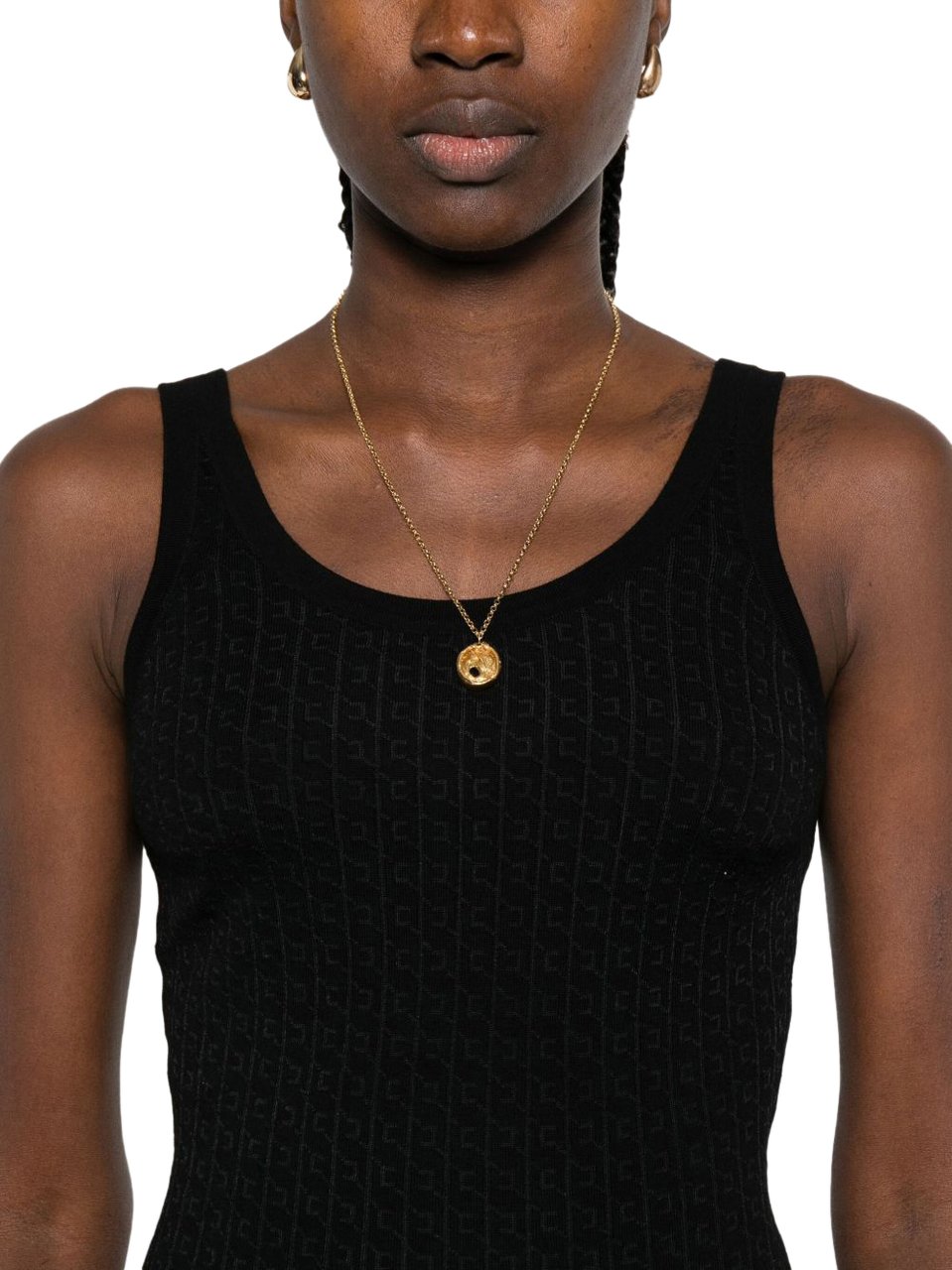 Elisabetta Franchi Top Black Zwart
