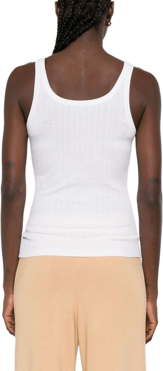 Elisabetta Franchi Top Avorio Wit