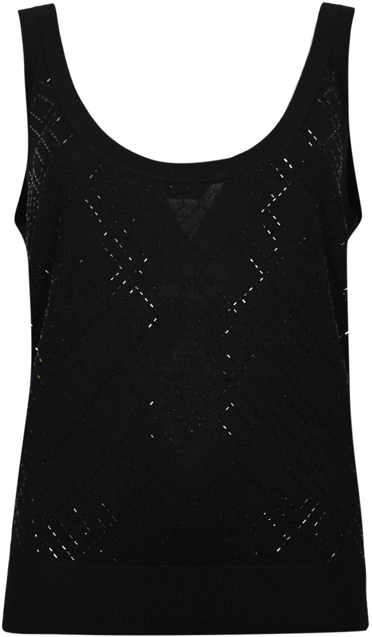 Elisabetta Franchi Top Black Zwart