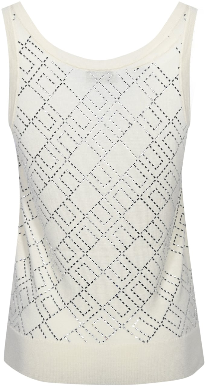 Elisabetta Franchi Top Milksilver Zilver
