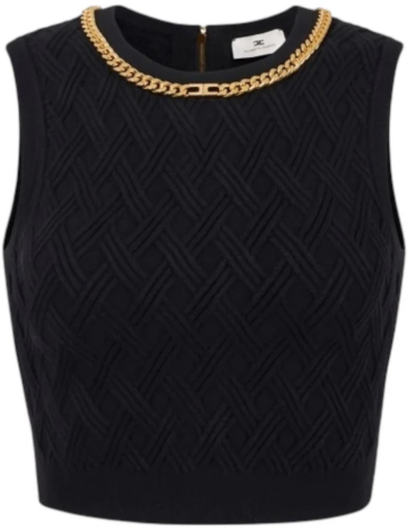 Elisabetta Franchi Top Black Zwart