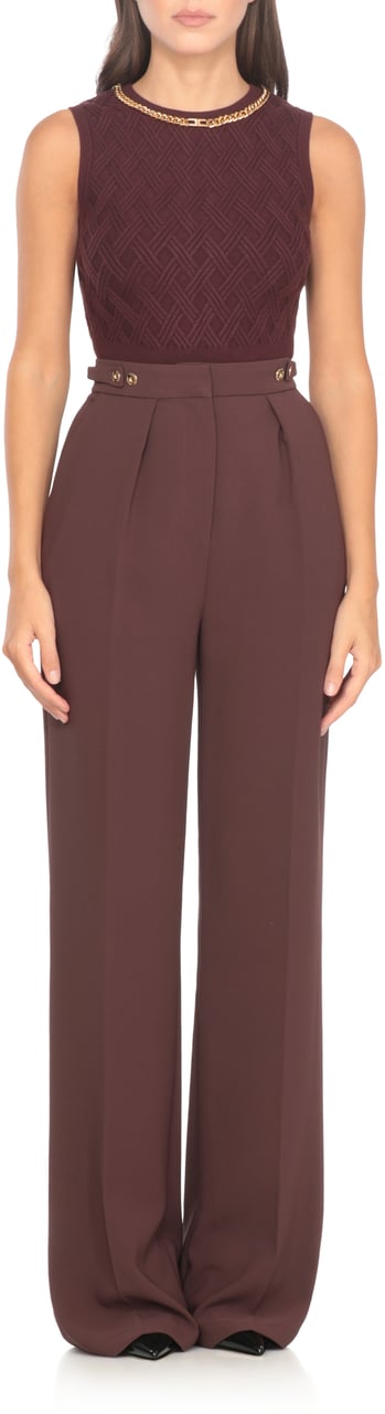 Elisabetta Franchi Top Bordeaux Rood