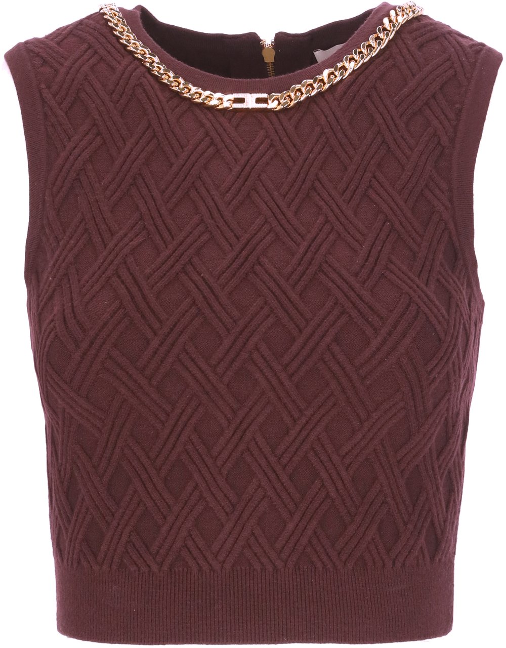 Elisabetta Franchi Top Bordeaux Rood